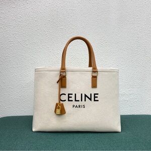 CELINE Cabas de France Canvas Tote Bag